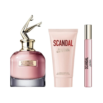 Jean Paul Gaultier Scandal Gift Set – 80ml Eau de Parfum + 75ml Body Lotion + 10ml Travel Eau de Parfum