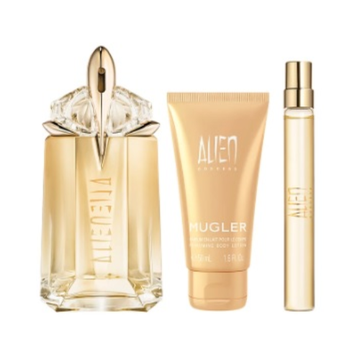 Mugler Alien Goddess 60ml Eau De Parfum Spray + 50ml Body Lotion + 10ml Travel Spray Gift Set