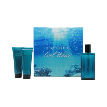 Davidoff Cool Water Gift Set 125ml Eau de Toilette Spray + 75ml Shower Gel +15ml Travel Size Fragrance