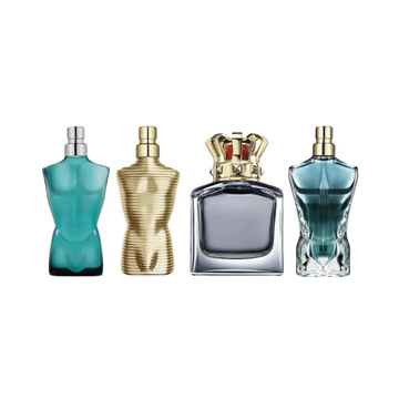 Jean Paul Gaultier Mini Gift Set For Men 4x7ml 1x Le Male Eau de Toilette + 7ml 1x Le Male Elixir Parfum 7ml + 1x Le Beau Eau de Toilette 7ml + 1x Scandal Pour Homme Eau de Toilette 7ml