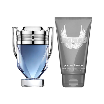 Paco Rabanne Invictus Gift Set Eau De Toilette Spray 100ml + All Over Shampoo 100ml