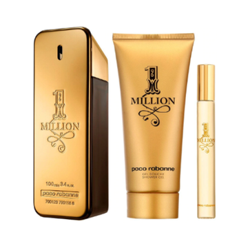 Paco Rabanne 1 Million Gift Set 100ml Eau De Toilette Spray + 100ml Shower Gel + 10ml Eau De Toilette Spray