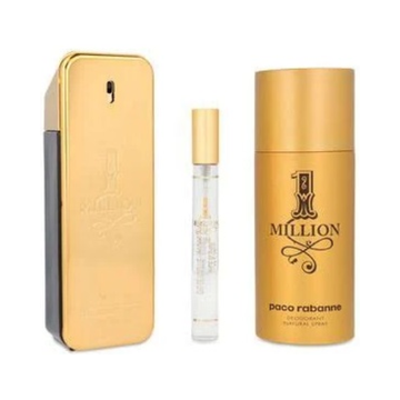 Paco 1 Million Christmas Set Eau De Toilette Spray 100ml + Deodorant Spray 150ml + Eau De Toilette spray 10ml
