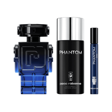 Paco Rabanne Phantom Intense Eau De Parfum Spray 100ml + Deodorant 150ml + Eau De Parfum Spray 10ml