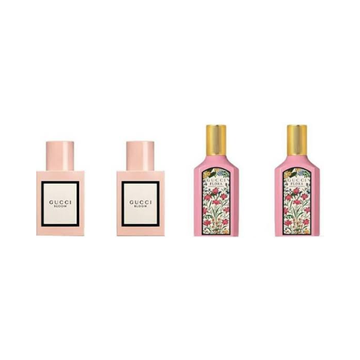 Gucci Women's Mini Perfume Gift Set Bloom Eau De Parfum 2 x 5ml + Flora Gorgeous Gardenia Eau De Parfum 2 x 5ml