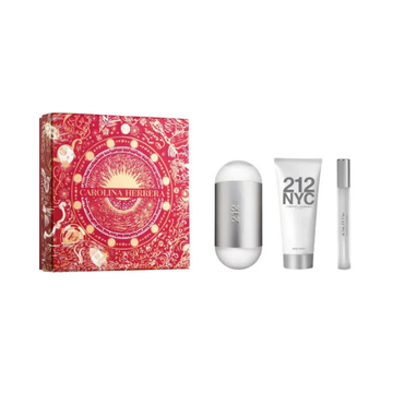 Carolina Herrera 212 Christmas Gift Set Eau de Toilette Spray 100ml + Aftershave 100ml + Eau De Toilette Travel Spray 10ml