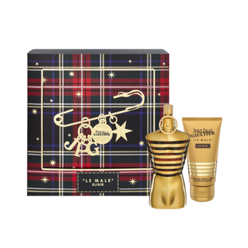 Jean Paul Gaultier Le Male Elixir Christmas Gift Set for Men Parfum Spray 125ml + Shower Gel 75ml