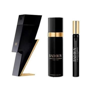 Carolina Herrera Bad Boy Gift Set Eau de Toilette Spray 100ml + Deodorant Spray 100ml + Eau de Toilette 10ml