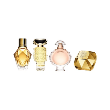 Paco Ladies Mini 1x Lady Million Eau De Parfum 5ml + 1x Million Gold For Her Eau De Parfum + 1x Fame 4ml + 1x Olympea 6ml