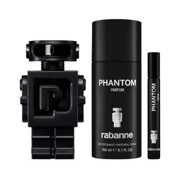 Paco Rabanne Phantom Christmas gift set Parfum Spray 100ml = Deodorant Spray 100ml +  Parfum Travel Spray 10ml