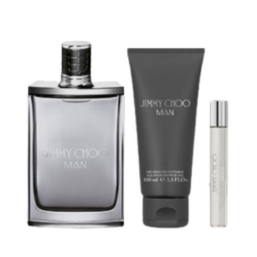 Jimmy Choo Man Christmas Gift Set Man Eau de Toilette Spray 100ml + Shower Gel 100ml + Eau de Toilette Travel Spray 7.5ml
