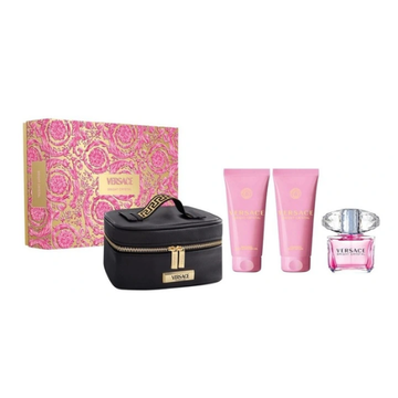 Versace Bright Crystal EDT 90ml + Shower Gel 100ml + Body Lotion 100ml + Pouch