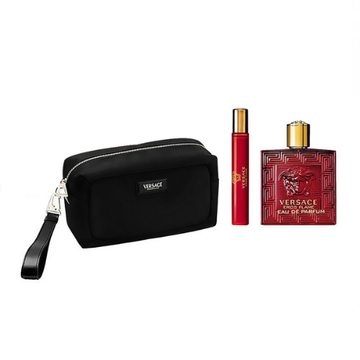 Versace Eros Flame Gift Set 100ml EDP + 10ml EDP + Toiletry Bag