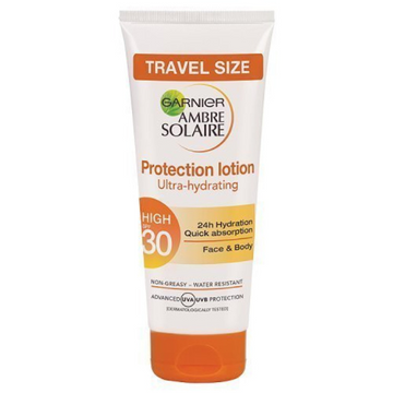 Garnier Amber Solaire Protection lotion Ultra-hydrating 50ml Travel size