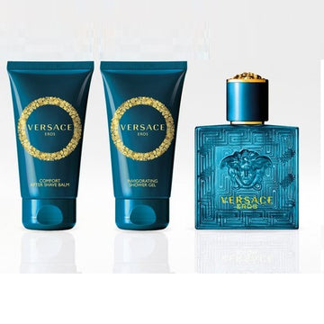 Versace Eros Gift Set 50ml EDT + 50ml Aftershave Balm + 50ml Shower Gel