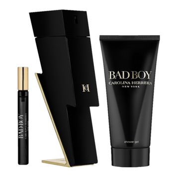 Carolina Herrera Bad Boy Gift Set 100ml EDT + 100ml Shower Gel + 10ml EDT