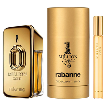 Paco Rabanne Gift Set Million Gold Intense Eau De Parfum Spray 50ml+ Deodorant Spray 150ml+ Eau De Parfum Spray 10ml