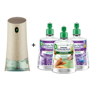 Air Wick Aerosol-Free Automatic Air Freshener Spray Kit 1 Gadget & 3 Refills