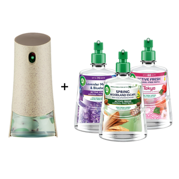 Air Wick Aerosol-Free Automatic Air Freshener Spray Kit 1 Gadget & 3 Refills