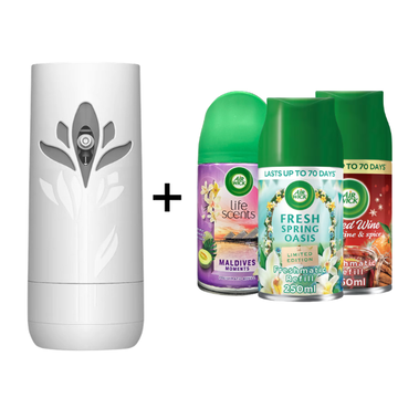 Air Wick Freshmatic Bundle 1 Device + 3 Scents (Choose Your Scent)