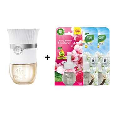 Air Wick Advanced Plug-In Oil Air Freshner Kit 1 Device + 3 Refills (Choose Your Scents)