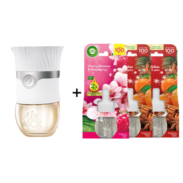 Air Wick Advanced Plug-In Oil Air Freshner Kit 1 Device + 3 Refills (Choose Your Scents)