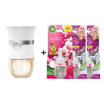 Air Wick Advanced Plug-In Oil Air Freshner Kit 1 Device + 3 Refills (Choose Your Scents)