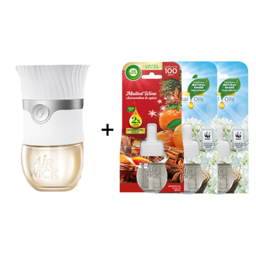 Air Wick Advanced Plug-In Oil Air Freshner Kit 1 Device + 3 Refills (Choose Your Scents)
