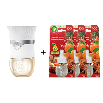 Air Wick Advanced Plug-In Oil Air Freshner Kit 1 Device + 3 Refills (Choose Your Scents)