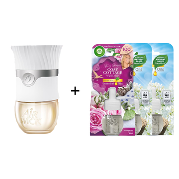 Air Wick Advanced Plug-In Oil Air Freshner Kit 1 Device + 3 Refills (Choose Your Scents)