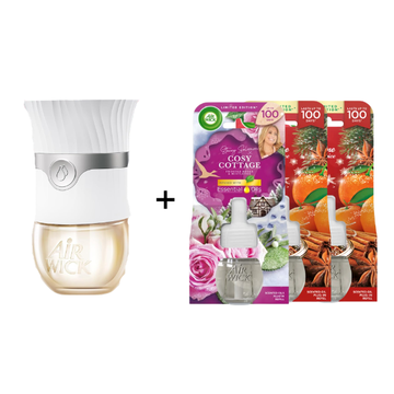 Air Wick Advanced Plug-In Oil Air Freshner Kit 1 Device + 3 Refills (Choose Your Scents)