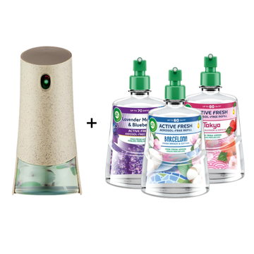 Air Wick Aerosol-Free Automatic Air Freshener Spray Kit 1 Gadget & 3 Refills