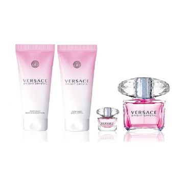 Versace Bright Crystal 4 Piece Gift Set 90ml EDT +100ml Shower Gel + 100ml Body Lotion + 5ml EDT